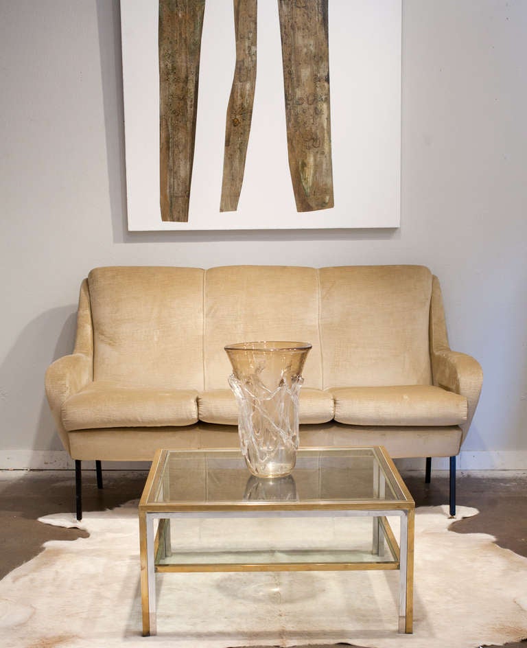 Italian Vintage Square Coffee Table by Romeo Rega