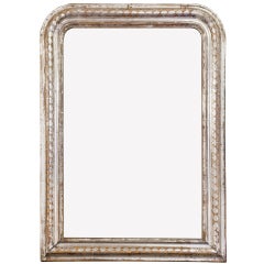 Original Silver Leaf French Louis Philippe Period Mirror