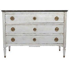 Fine French Louis XVI Marble Top Chest of Drawers
