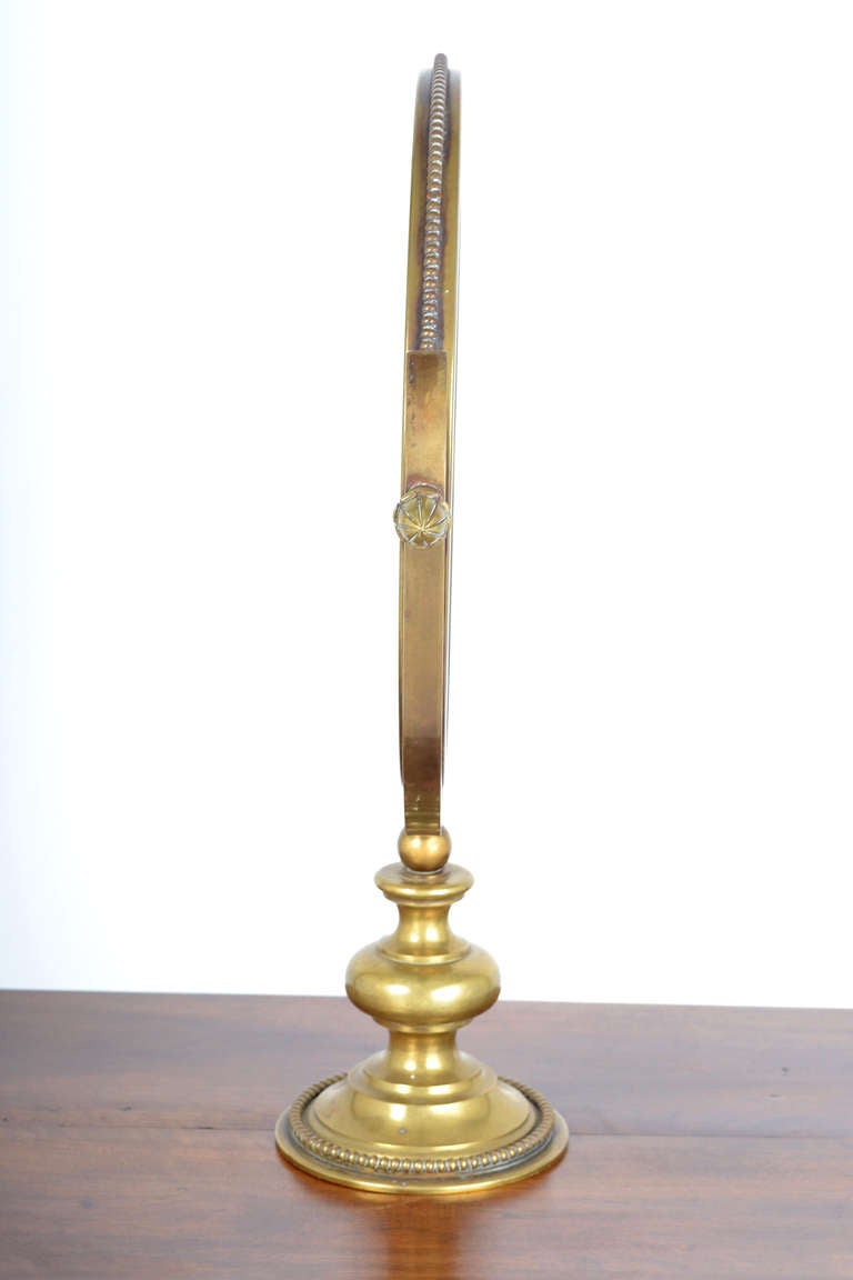 French Brass Neoclassical Table Mirror 3