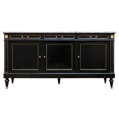 French Louis XVI Style Marble-Top Buffet