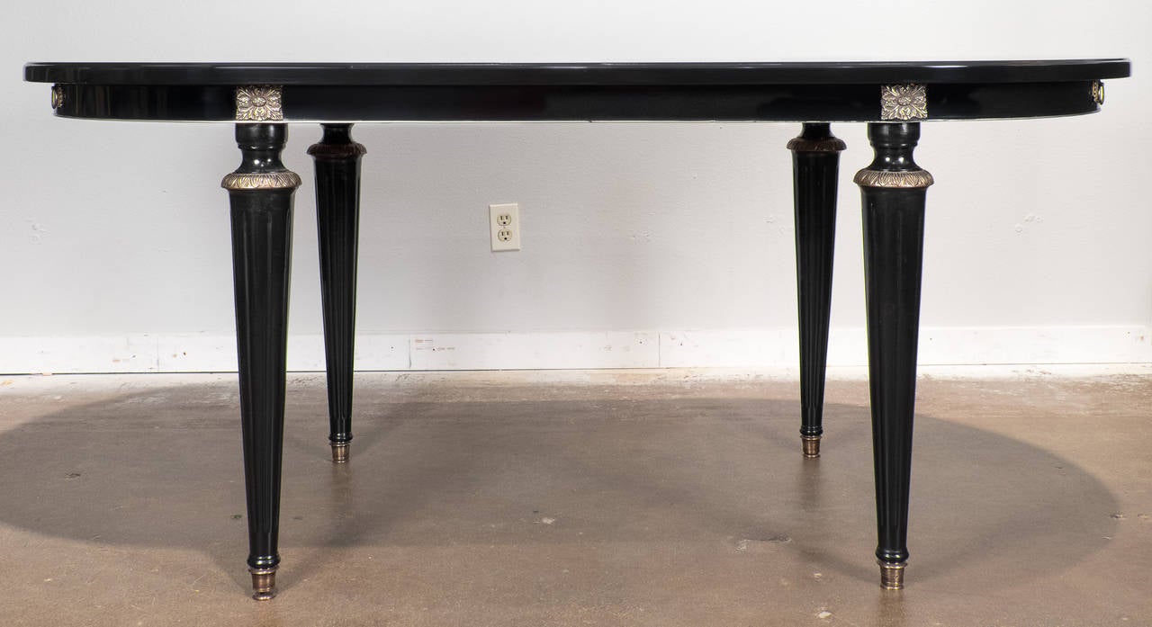 French Louis XVI Oblong Dining Table In Good Condition In Austin, TX