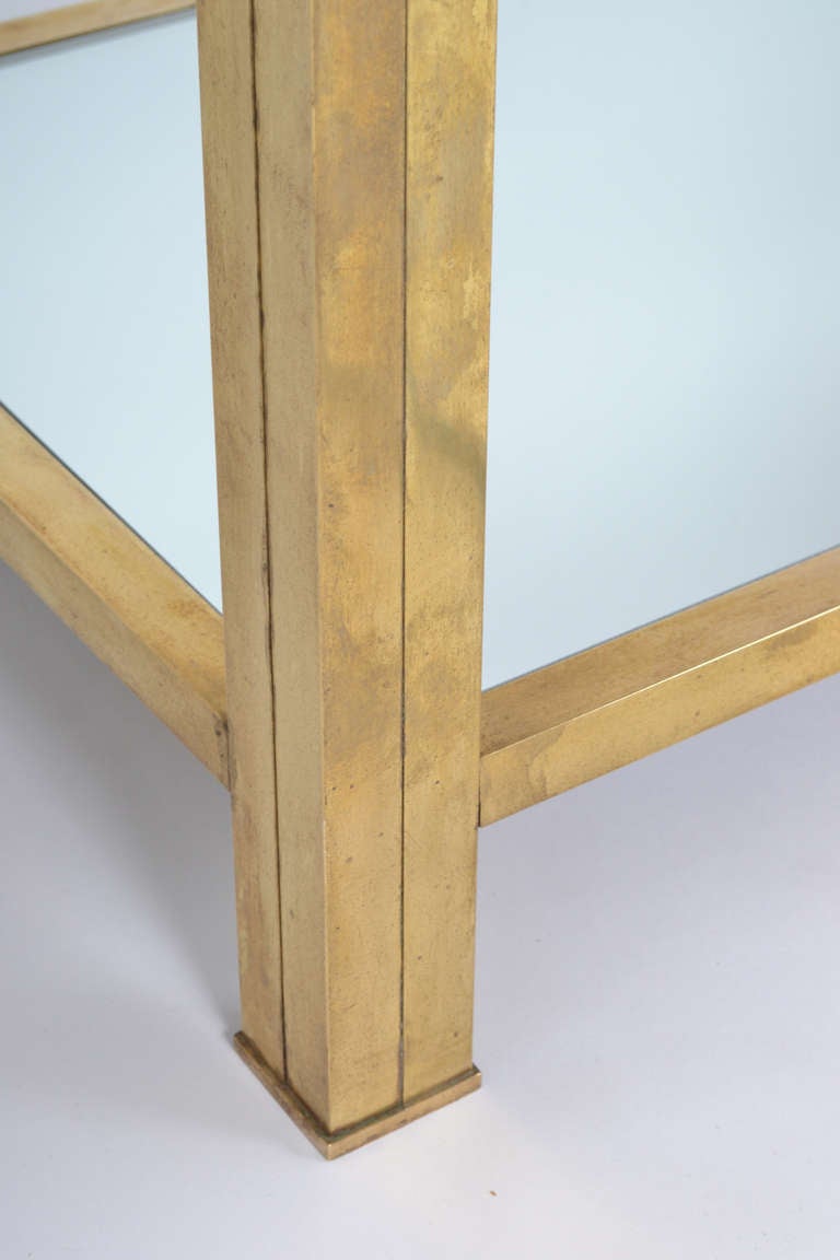 French Vintage Brass Console Table 4