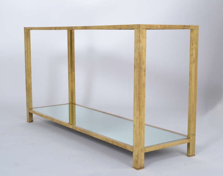 French Vintage Brass Console Table 5