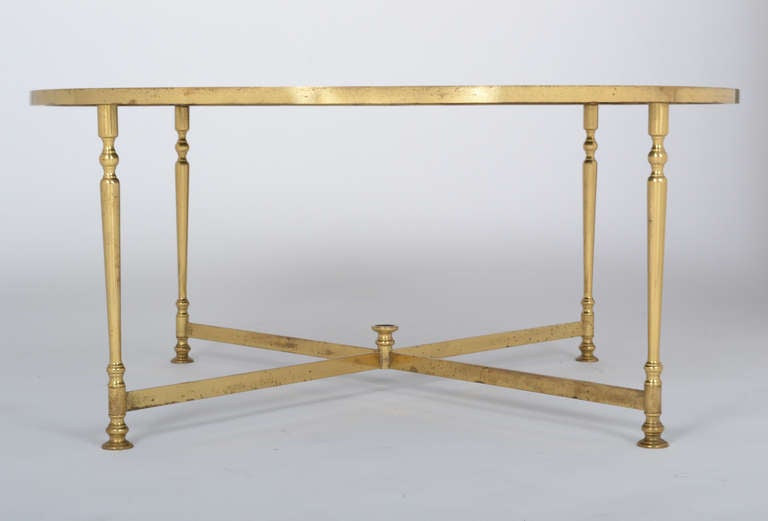 round brass coffee tables