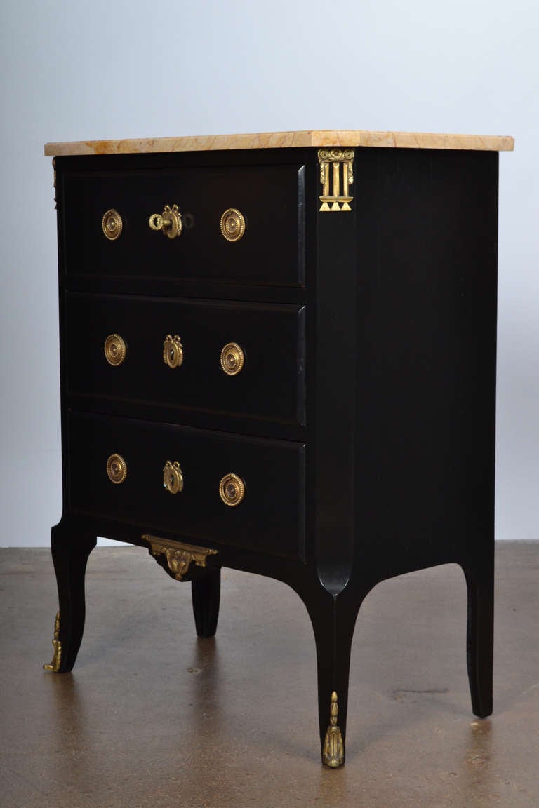 French Transition Style Marble Top Chest