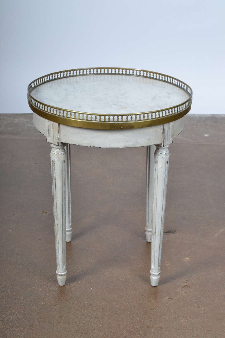 20th Century Louis XVI Marble Top Side Table