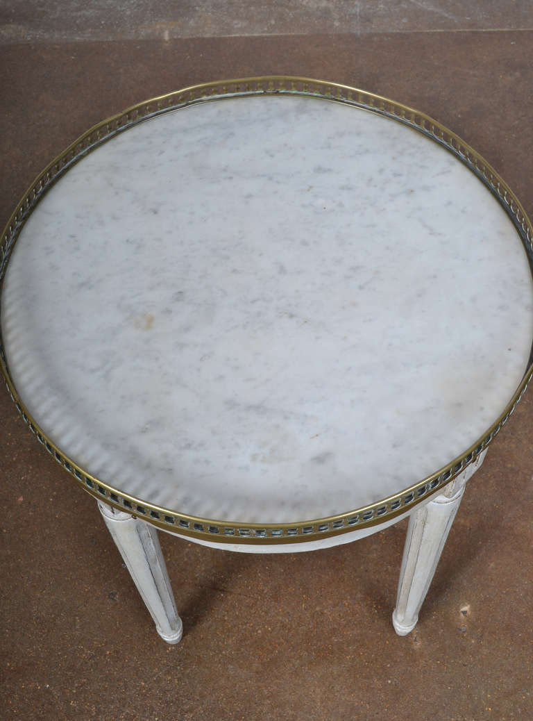 Louis XVI Marble Top Side Table 1