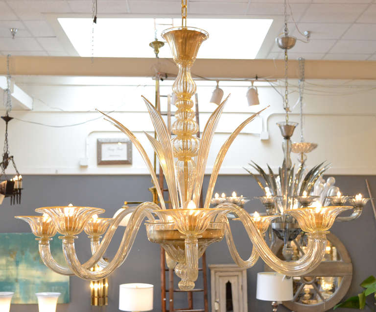 A beautiful Murano glass chandelier with 