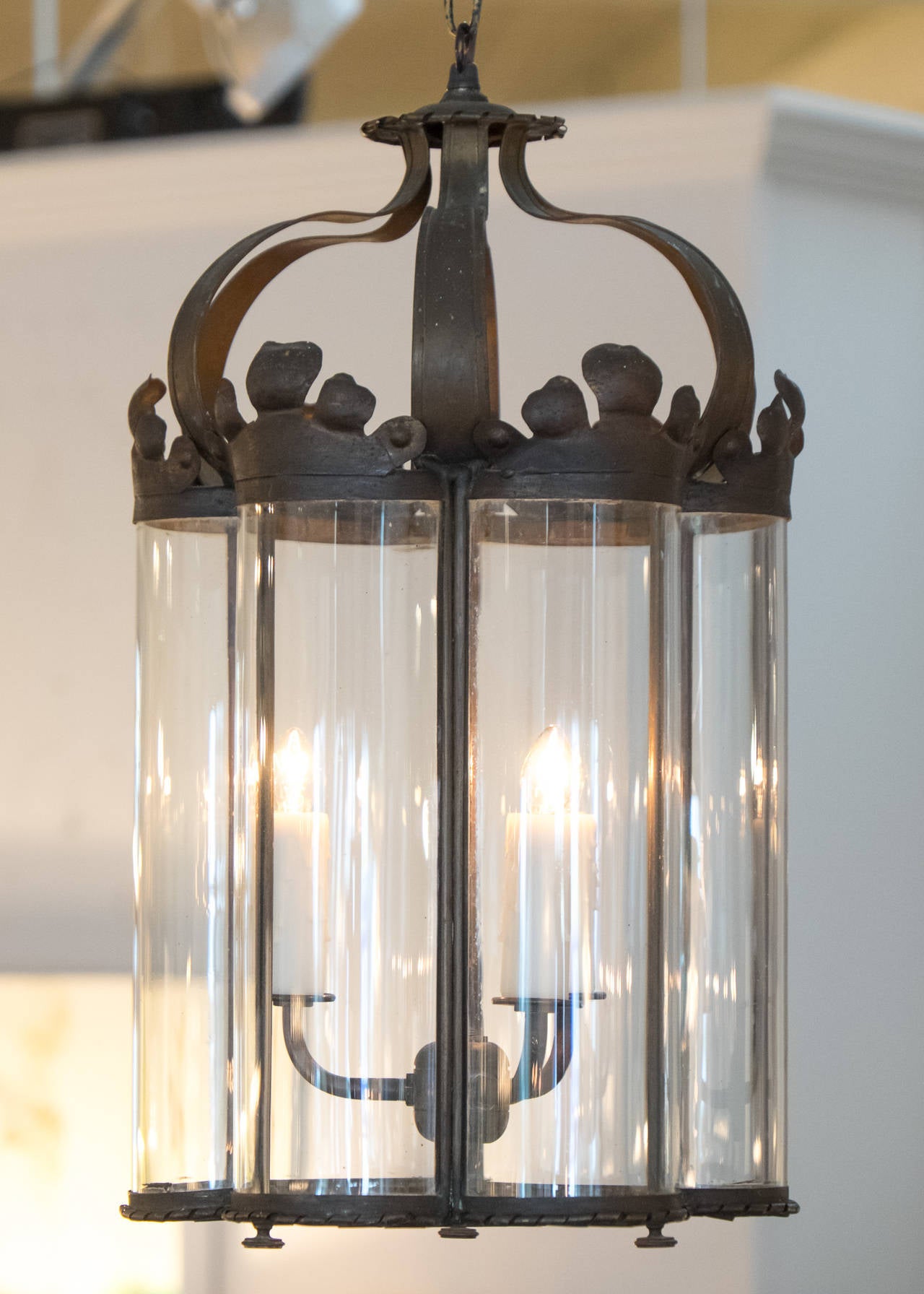 Rare French Antique 19th Century Lantern In Good Condition In Austin, TX