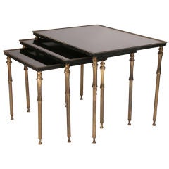 Set of Three French Art Deco Nesting Tables Maison Bagues