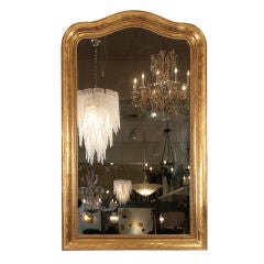 French Antique Louis Philippe Period Mirror gold leafed mirror.