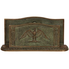 French Art Deco Bronze Mail Holder by Max LeVerrier