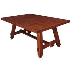 French Antique Solid Oak Farm Table