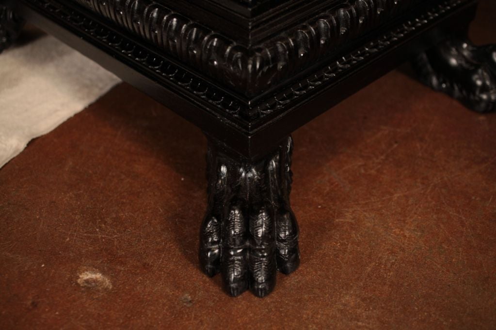Gold Leaf Pair of Italian  Renaissance Antique Hand Carved Side Tables