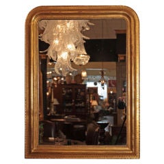French Antique Louis Philippe Period Gold Leafed Mirror