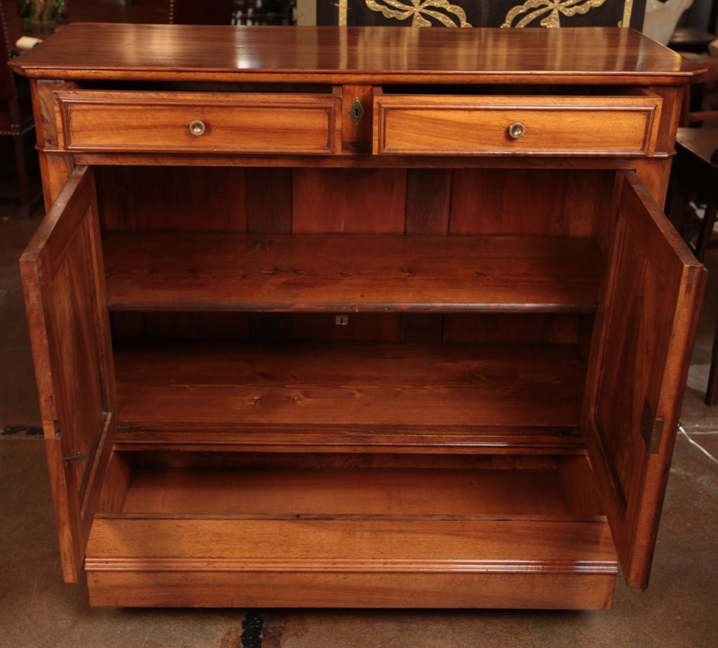 French Antique Louis Philippe Blonde Walnut Buffet
