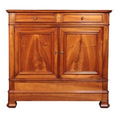 French Antique Louis Philippe Blonde Walnut Buffet