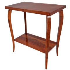 French Art Deco Period Walnut Side Table