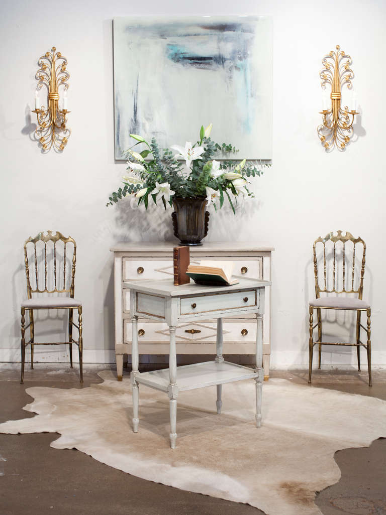 French Louis XVI Painted Side Table