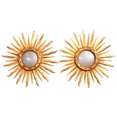 Pair of Gold Leafed Sunbursts from Spain