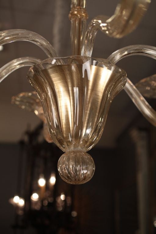 murano Seguso Italian by image Chandelier glass vintage 8 Glass Murano chandelier Vintage