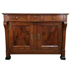 French Restoration Period Solid burled walnut Buffet