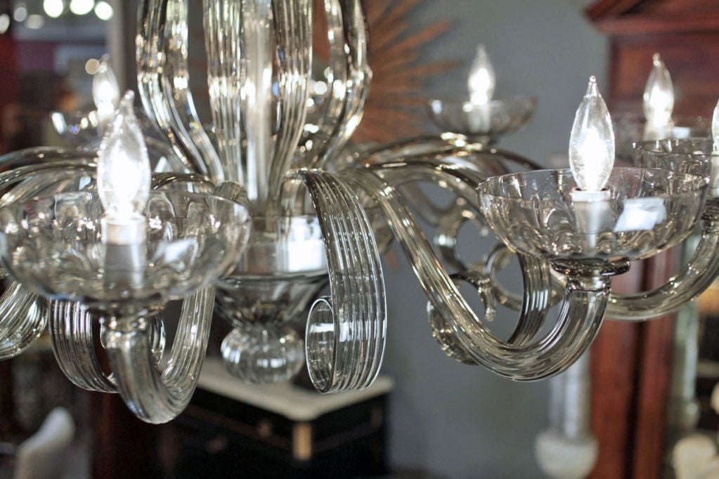 Late 20th Century Vintage Murano Glass Chandelier by Barbini