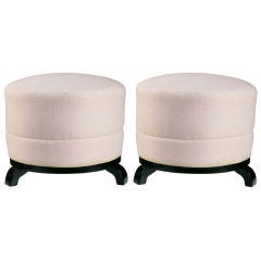 Pair of French Art Deco Period Ottomans