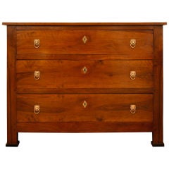 French Directoire Period Solid Walnut Chest of Drawers