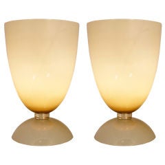 Pair of Italian Vintage Murano Glass Lamps