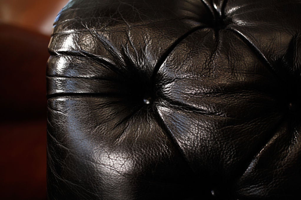 English Art Deco Leather Chesterfield Sofa 5