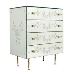 Vintage French '40s Mirrored Chest of Drawers