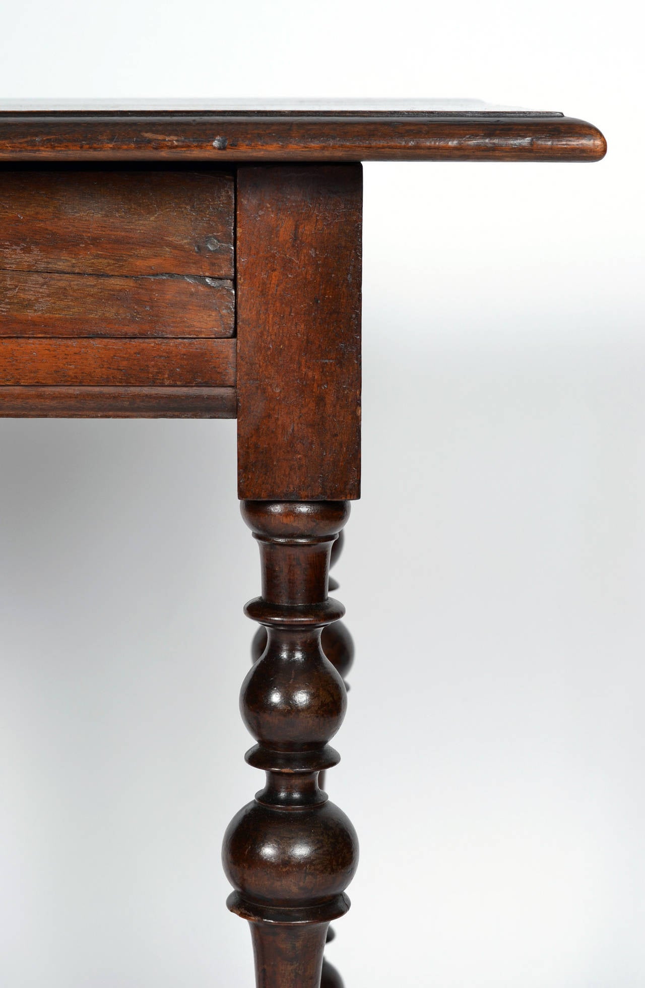 19th Century French Louis XIII Style Walnut Writing Table