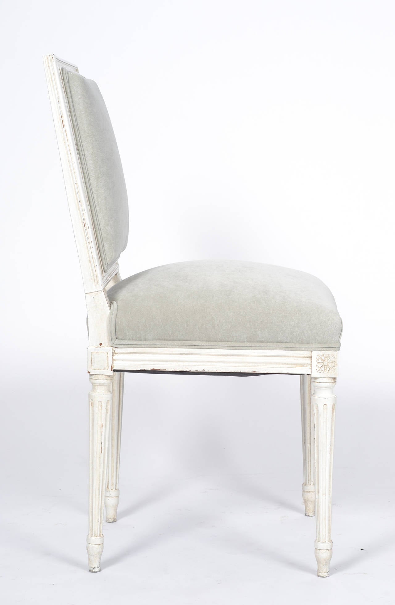 Patinated Set of Ten Louis XVI Style Dining Chairs