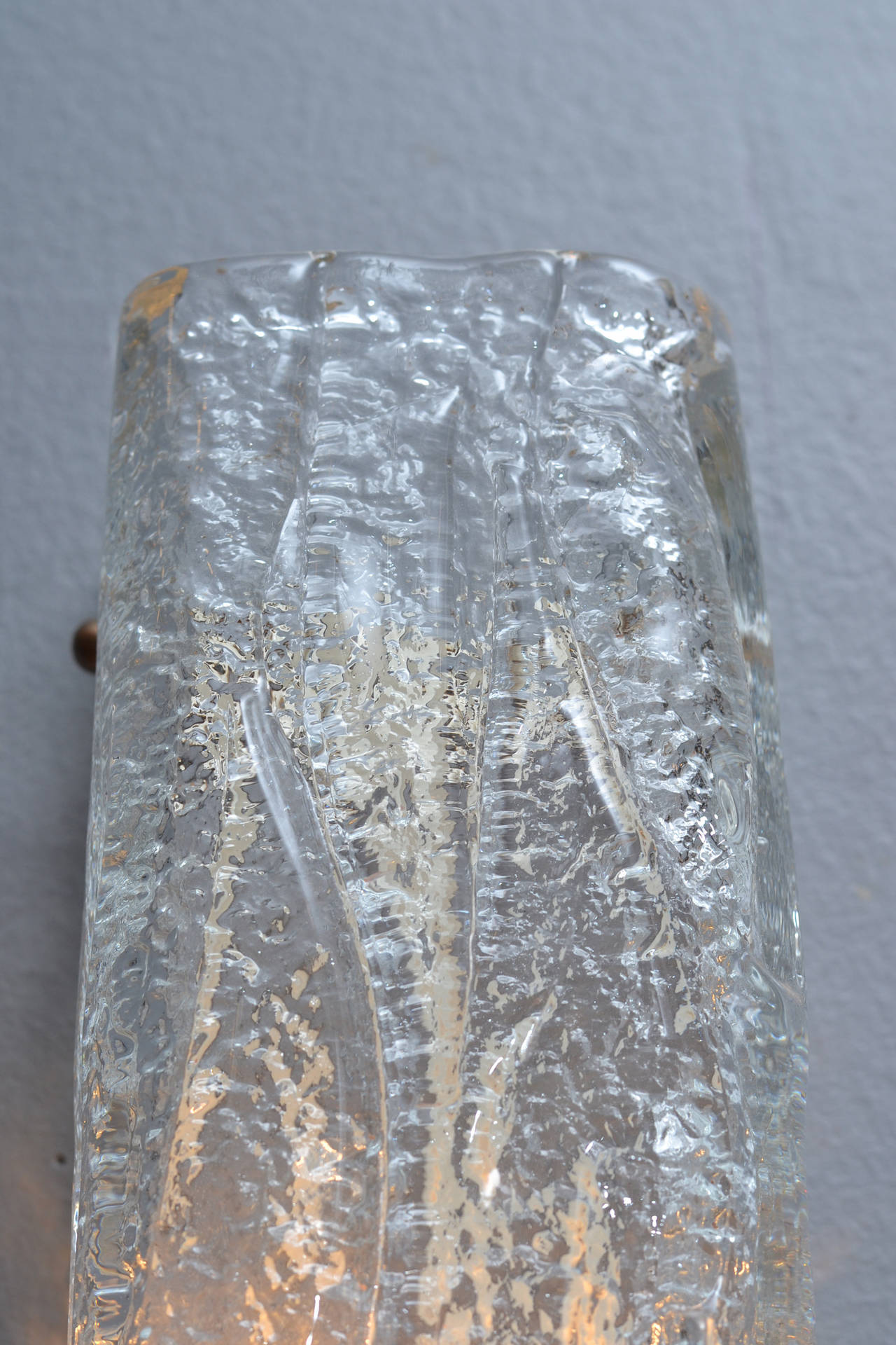 Contemporary Pair of Murano Glass Sconces by Mazzega