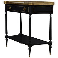 French Louis XVI Marble-Top Console Table