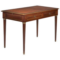 French Antique Louis XVI Mahogany Writing Desk