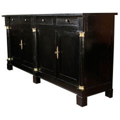 French Empire Style Ebonized Walnut Buffet