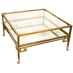 Charming French Brass Coffee Table