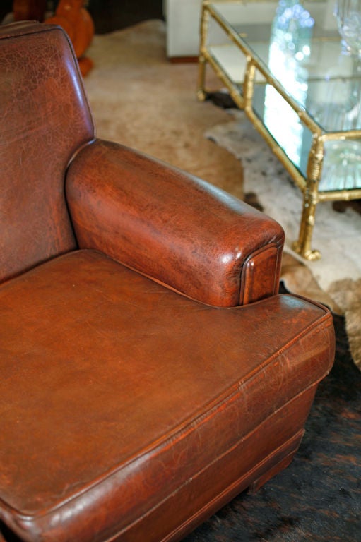 French Vintage Leather Sofa 6