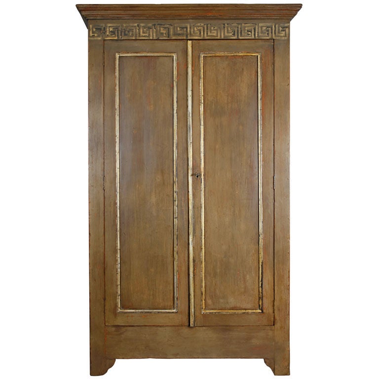 French Antique Greek Key Decor Armoire