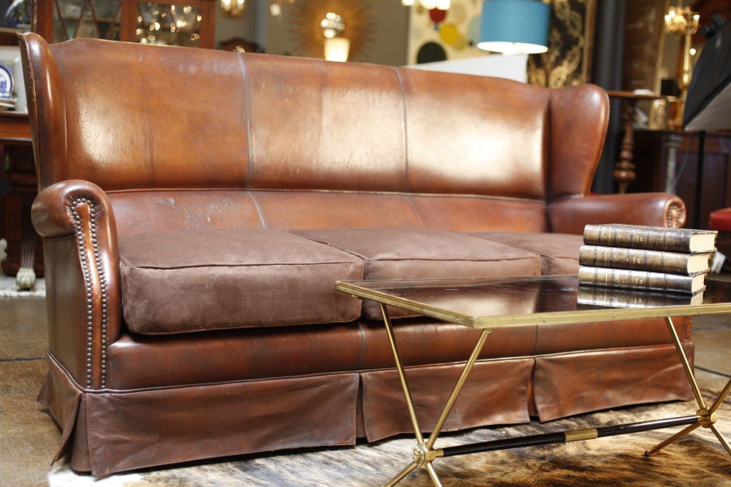 Italian Vintage Leather Sofa