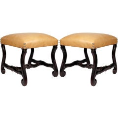 Pair of Louis XIV Style Walnut Benches