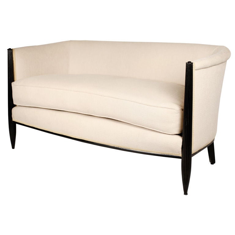 French Jacques Emile Ruhlmann Style Art Deco Sofa