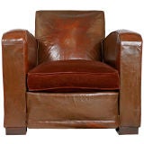French Leather Club Chair c.1940