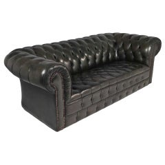 English Vintage Leather Chesterfield Sofa