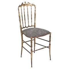 Antique Brass Chiavari Side Chair