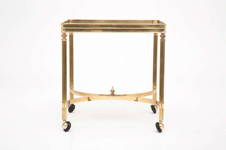 Vintage Brass Nesting Coffee Table Set 1