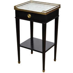 French Directoire Ebonized Mahogany Side Table